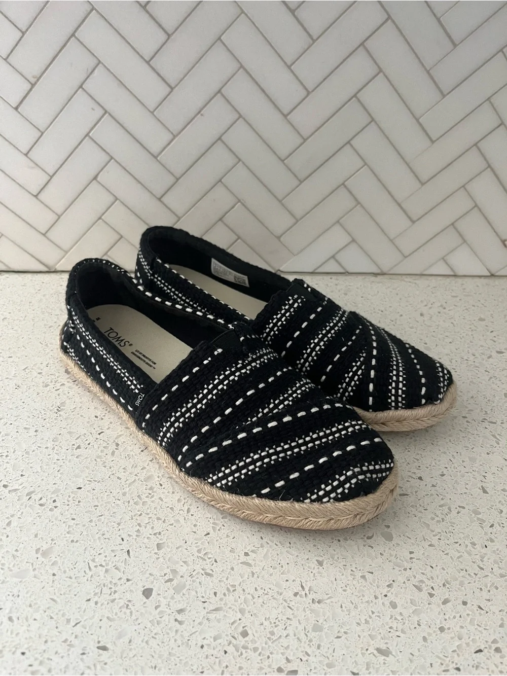 Toms Alpargata Rope Slip On Espadrille Size 8